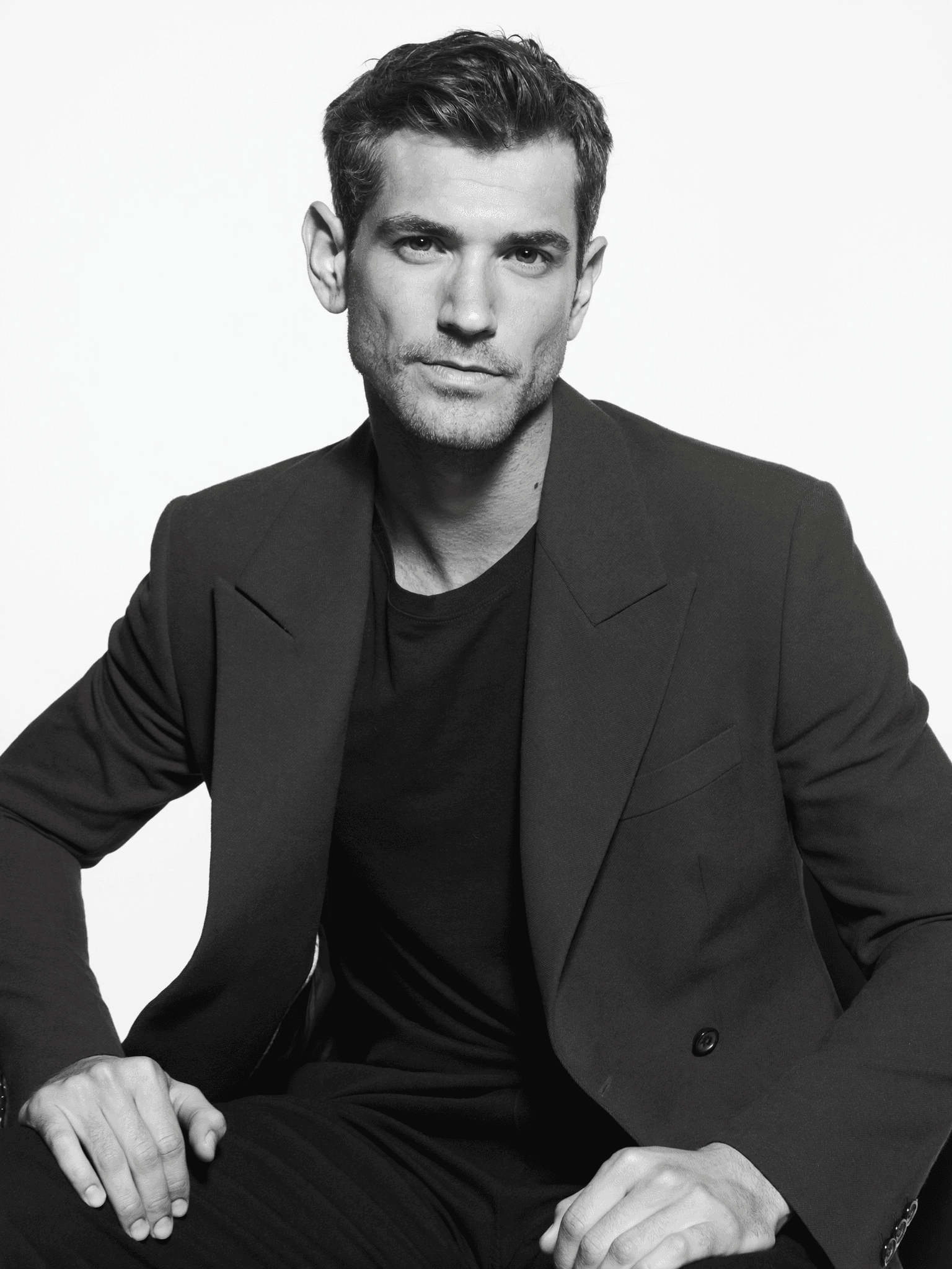 Black and white portrait of Towr Creative founder Chris Nedrich
